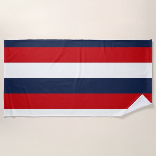 Blaue Streifen Strandtuch (Vorderseite)