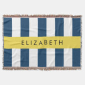 Blaue Streifen, Streifen, Ihr Name Decke (Vorderseite)