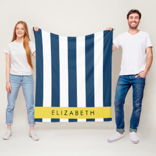 Blaue Streifen, Streifen, Ihr Name Fleecedecke