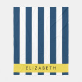 Blaue Streifen, Streifen, Ihr Name Fleecedecke (Vorderseite)