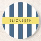 Blaue Streifen, Streifen, Ihr Name Getränkeuntersetzer (Vorne)