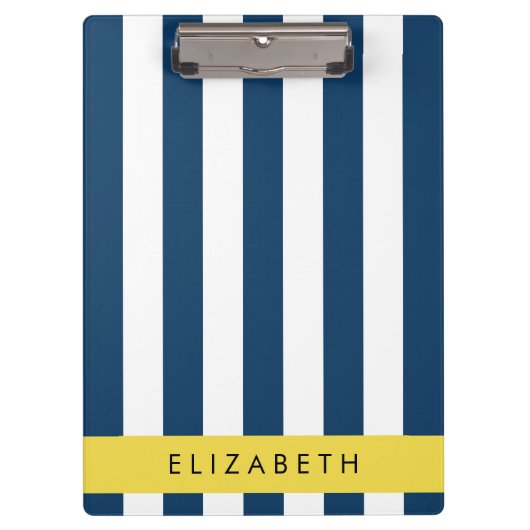 Blaue Streifen, Streifen, Ihr Name Klemmbrett (Vorderseite)