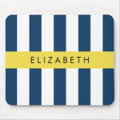 Blaue Streifen, Streifen, Ihr Name Mousepad (Vorne)