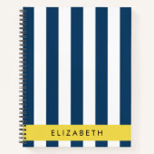 Blaue Streifen, Streifen, Ihr Name Notizblock (Vorderseite)