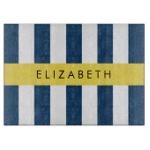 Blaue Streifen, Streifen, Ihr Name Schneidebrett (Vorderseite)