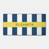 Blaue Streifen, Streifen, Ihr Name Schreibtischunterlage (Vorderseite)