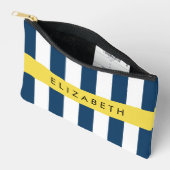 Blaue Streifen, Streifen, Ihr Name Zubehörtasche (Offen)