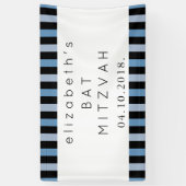 Blaue Streifen, Streifen, Linien, Bat Mitzvah Banner (Vertikal)