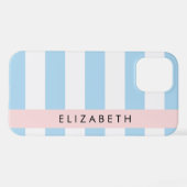 Blaue Streifen, Streifen, Linien, Ihr Name iPhone Hülle (Rückseite (Horizontal))