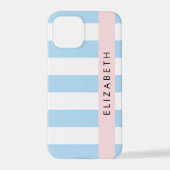 Blaue Streifen, Streifen, Linien, Ihr Name iPhone Hülle (Rückseite)