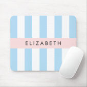 Blaue Streifen, Streifen, Linien, Ihr Name Mousepad (Mit Mouse)