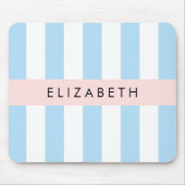 Blaue Streifen, Streifen, Linien, Ihr Name Mousepad (Vorne)