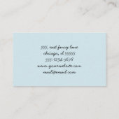 Blaue Streifen, Streifenmuster, Linien Visitenkarte (Rückseite)