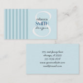 Blaue Streifen, Streifenmuster, Linien Visitenkarte (Vorne/Hinten)