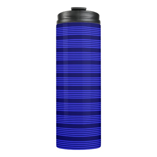 Blaue Streifen Thermosbecher (Vorderseite)