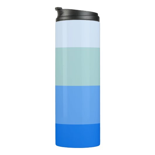 Blaue Streifen Thermosbecher (Nach rechts gedreht)