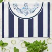 Blaue Streifen und Anker Geschirrtuch (Gefaltet)