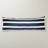 Blaue Streifen und Gold Anker Seitenschläferkissen (Rückseite)