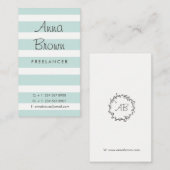 Blaue Streifen und Kräne Visitenkarte (Vorne/Hinten)