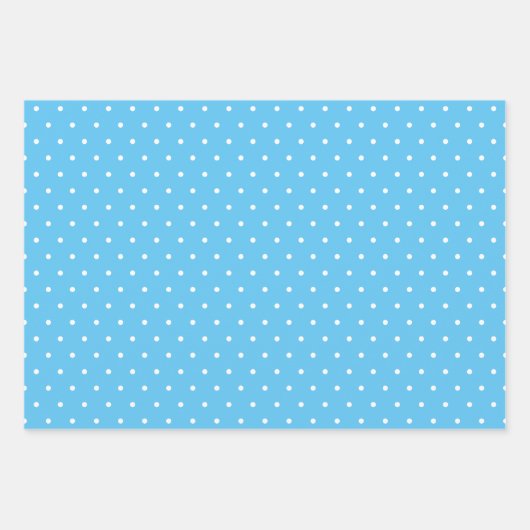 Blaue Streifen und Punkte Geschenkpapier Set (Vorderseite 2)