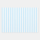 Blaue Streifen und Punkte Geschenkpapier Set (Vorderseite)