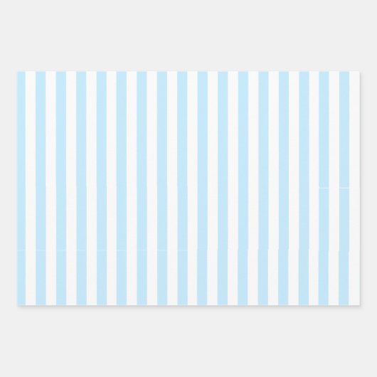 Blaue Streifen und Punkte Geschenkpapier Set (Vorderseite)