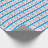 Blaue Streifen und Starfish Sommerrosa Nahtloses G Geschenkpapier (Ecke)