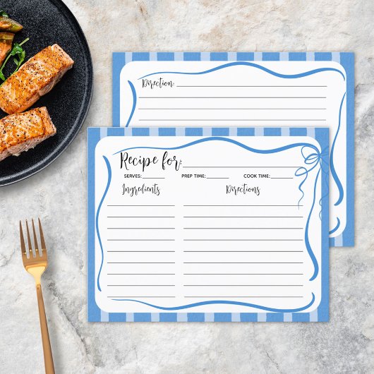 Blaue Streifen und Zitronenkarte