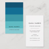 Blaue Streifen vertikal Visitenkarte (Vorne/Hinten)