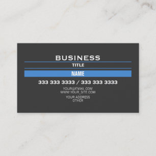 Blaue Streifen Visitenkarte