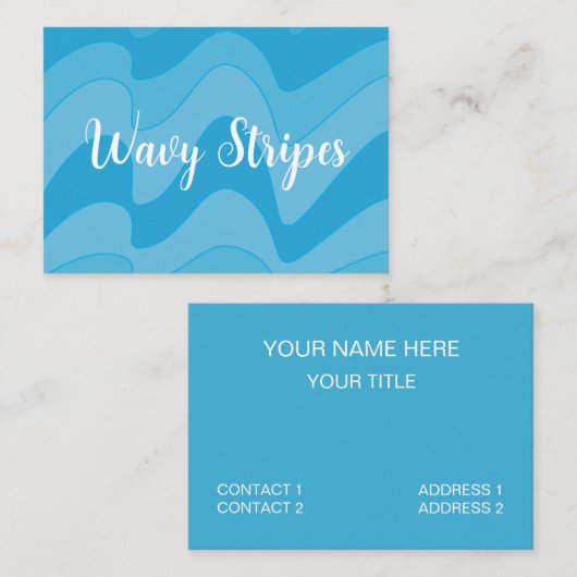 Blaue Streifen Visitenkarte (Vorne/Hinten)