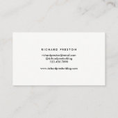 Blaue Streifen Visitenkarte (Rückseite)