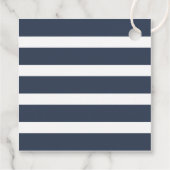 Blaue Streifen Wasserfarbe Brautparty in Geschenkanhänger (Rückseite)