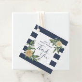 Blaue Streifen Wasserfarbe Brautparty in Geschenkanhänger (Beispiel)