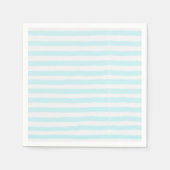 Blaue Streifen Wasserfarbe Einfach modern Serviette (Vorderseite)