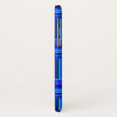 Blaue Streifen Webmuster Case-Mate iPhone Hülle (Hinten/Links)