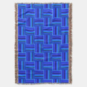 Blaue Streifen Webmuster Decke (Vorderseite Vertikal)