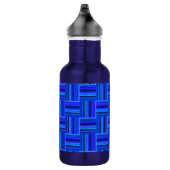 Blaue Streifen Webmuster Edelstahlflasche (Rechts)