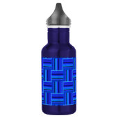 Blaue Streifen Webmuster Edelstahlflasche (Links)