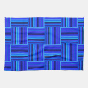 Blaue Streifen Webmuster Geschirrtuch