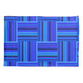 Blaue Streifen Webmuster Kissenbezug (Rückseite)