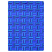 Blaue Streifen Webmuster Klemmbrett (Rückseite)