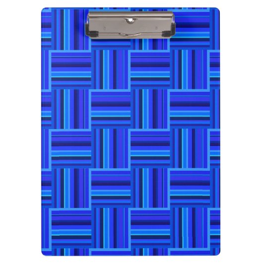 Blaue Streifen Webmuster Klemmbrett (Vorderseite)
