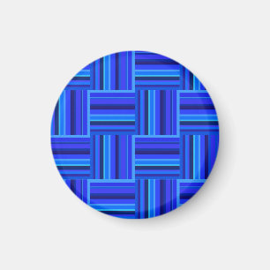 Blaue Streifen Webmuster Magnet