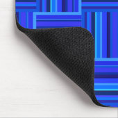 Blaue Streifen Webmuster Mousepad (Ecke)