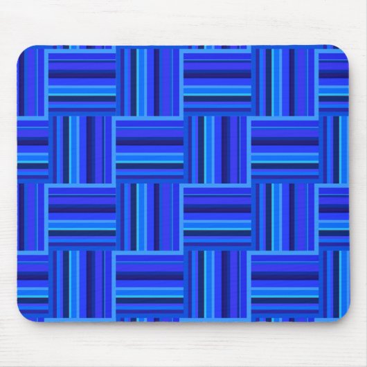 Blaue Streifen Webmuster Mousepad (Vorne)