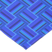 Blaue Streifen Webmuster Tischdecke (Schrägansicht)