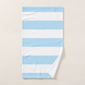 Blaue Streifen, weiße Streifen, gestreiftes Muster Badhandtuch Set (Handtuch)