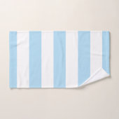 Blaue Streifen, weiße Streifen, gestreiftes Muster Badhandtuch Set (Handtuch)