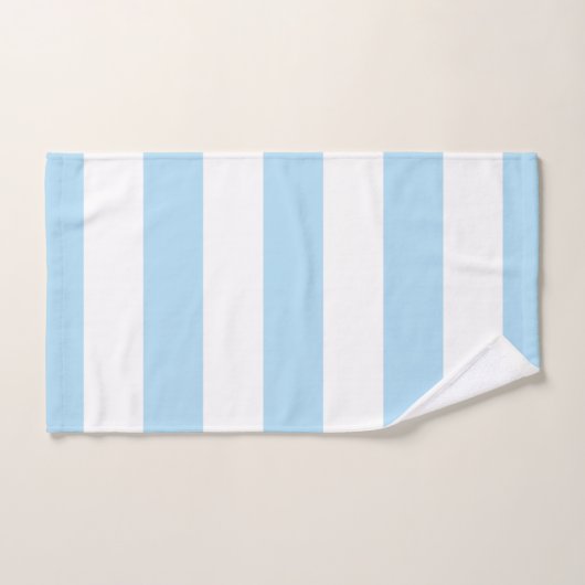 Blaue Streifen, weiße Streifen, gestreiftes Muster Badhandtuch Set (Handtuch)